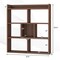 Costway 1/2 PCS 7-cube Bookcase Open Storage Shelf with Anti-tipping Kits for Living Room Walnut